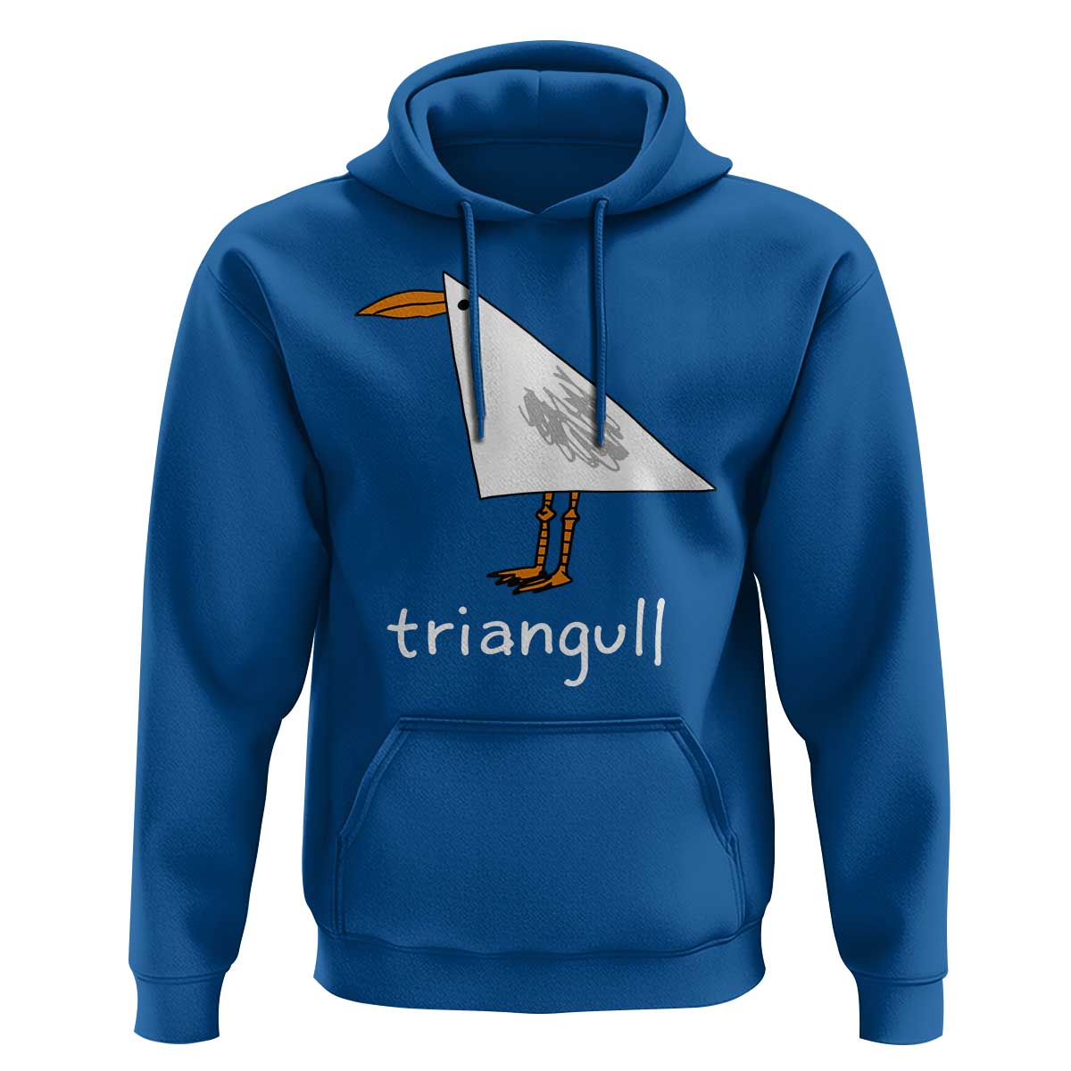 Triangull Funny Triangle Seagull Meme Hoodie Geometry Bird Pun Minimalist Coastal Graphic