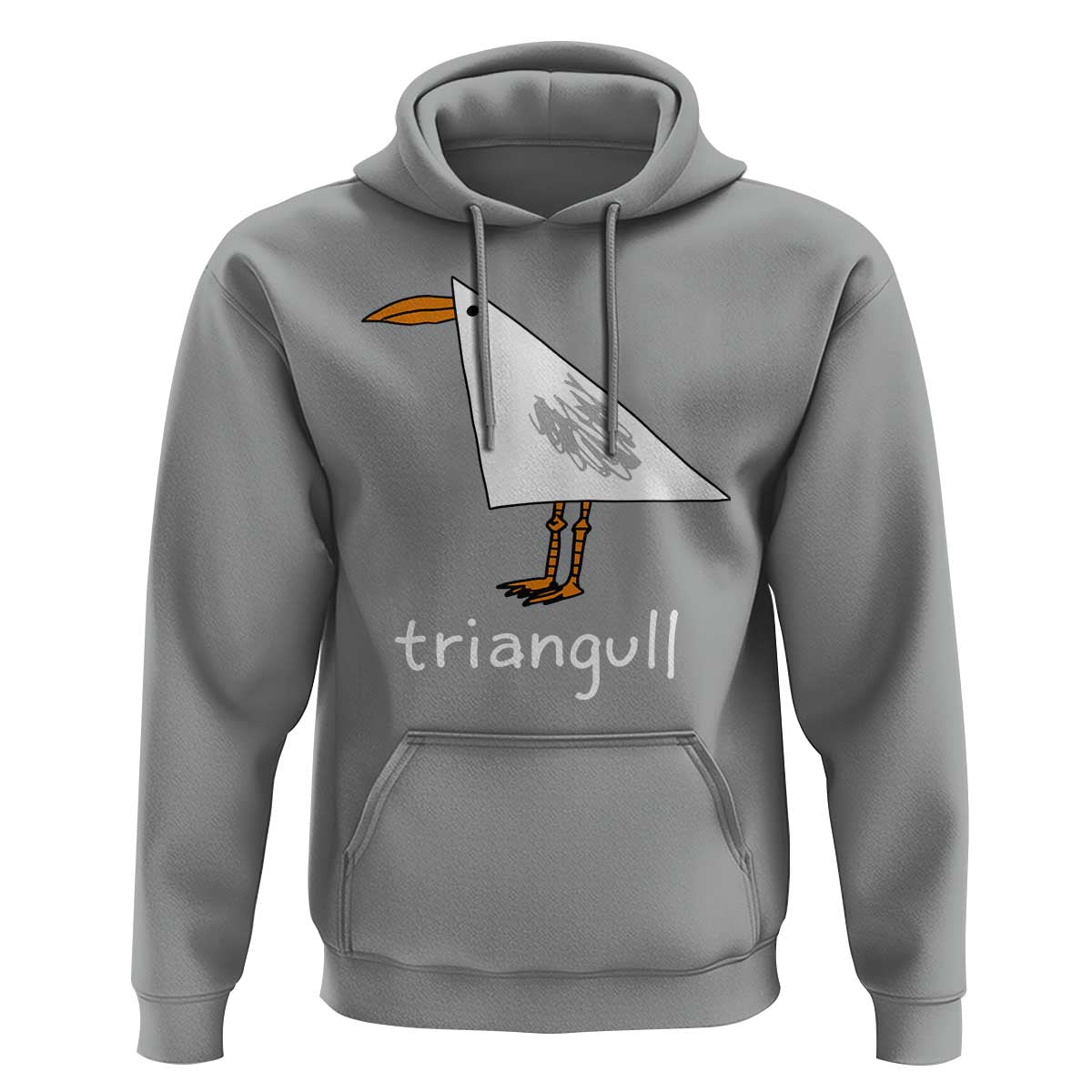 Triangull Funny Triangle Seagull Meme Hoodie Geometry Bird Pun Minimalist Coastal Graphic