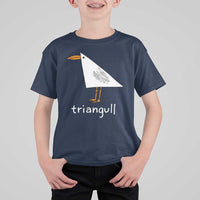 Triangull Funny Triangle Seagull Meme T Shirt For Kid Geometry Bird Pun Minimalist Coastal Graphic