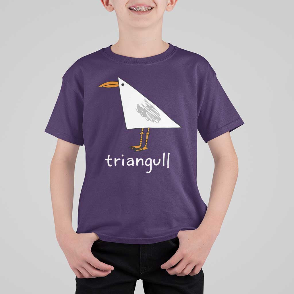 Triangull Funny Triangle Seagull Meme T Shirt For Kid Geometry Bird Pun Minimalist Coastal Graphic