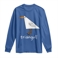 Triangull Funny Triangle Seagull Meme Long Sleeve Shirt Geometry Bird Pun Minimalist Coastal Graphic