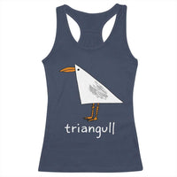 Triangull Funny Triangle Seagull Meme Racerback Tank Top Geometry Bird Pun Minimalist Coastal Graphic
