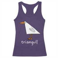 Triangull Funny Triangle Seagull Meme Racerback Tank Top Geometry Bird Pun Minimalist Coastal Graphic