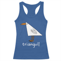 Triangull Funny Triangle Seagull Meme Racerback Tank Top Geometry Bird Pun Minimalist Coastal Graphic