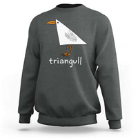 Triangull Funny Triangle Seagull Meme Sweatshirt Geometry Bird Pun Minimalist Coastal Graphic