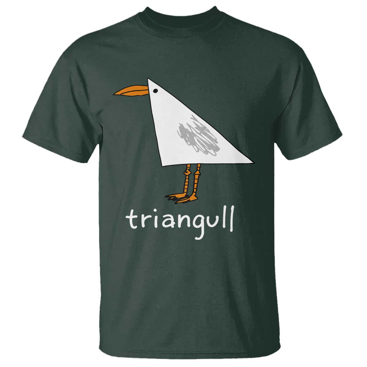 Triangull Funny Triangle Seagull Meme T Shirt Geometry Bird Pun Minimalist Coastal Graphic