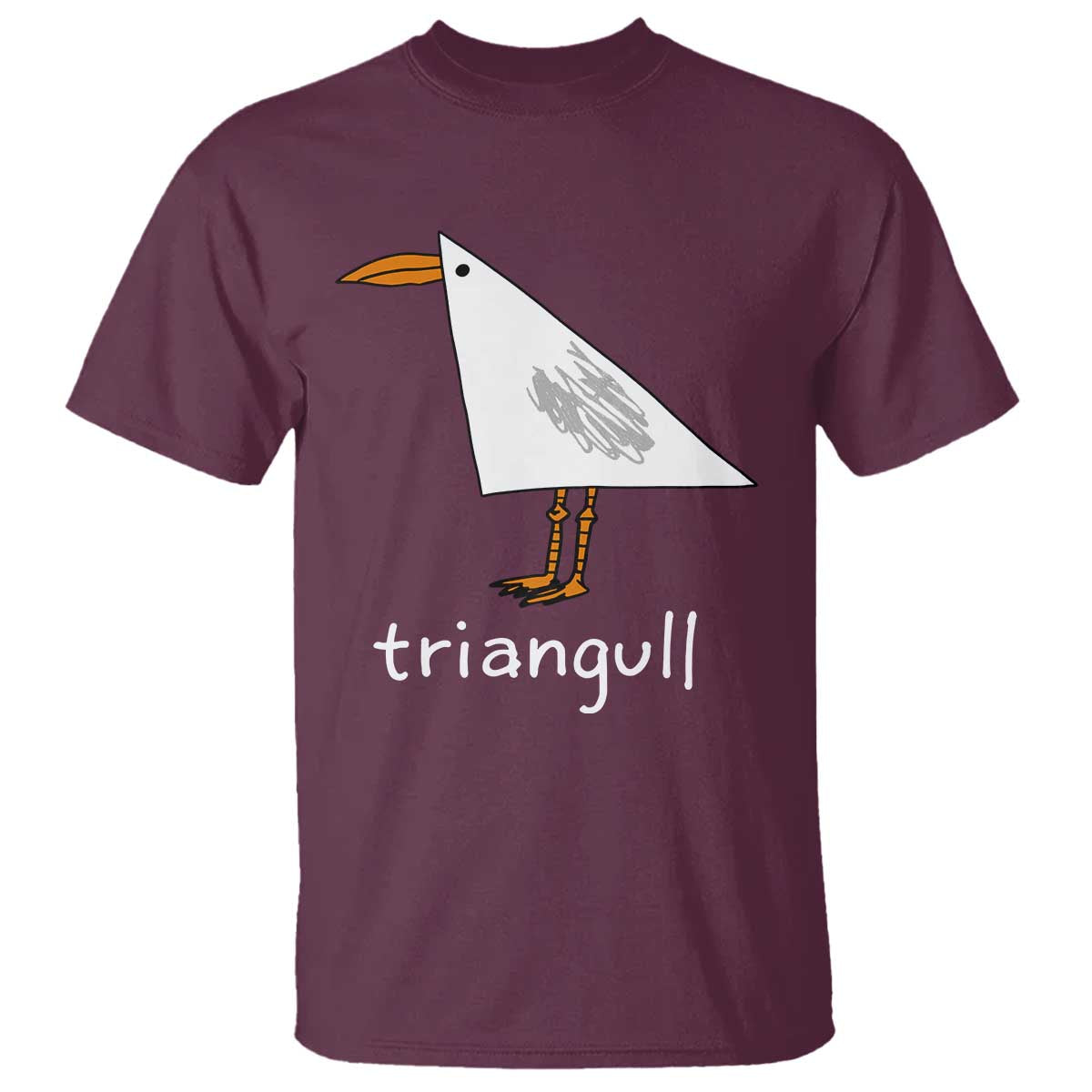 Triangull Funny Triangle Seagull Meme T Shirt Geometry Bird Pun Minimalist Coastal Graphic