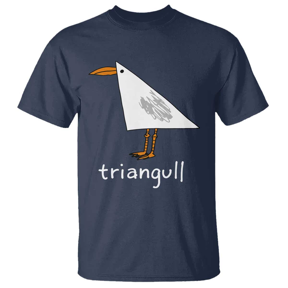 Triangull Funny Triangle Seagull Meme T Shirt Geometry Bird Pun Minimalist Coastal Graphic