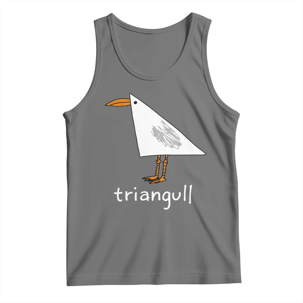 Triangull Funny Triangle Seagull Meme Tank Top Geometry Bird Pun Minimalist Coastal Graphic