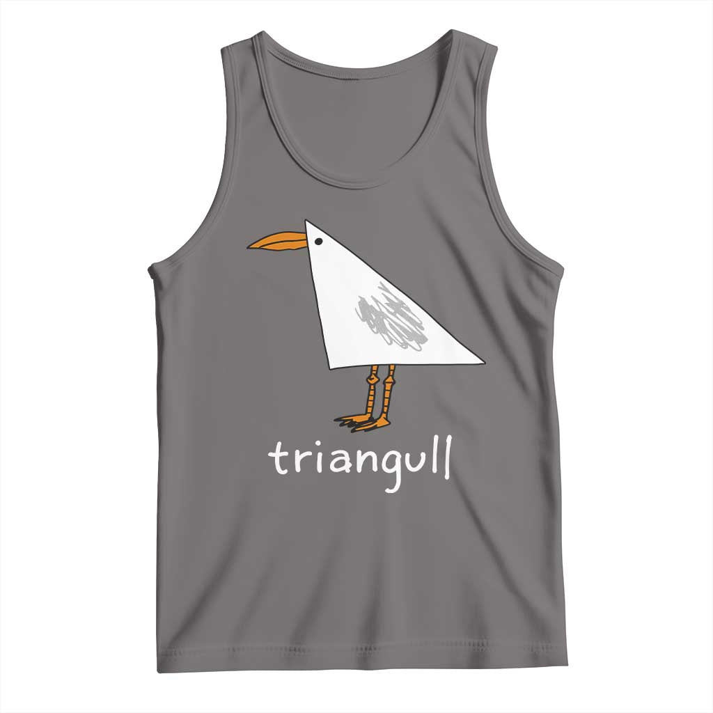 Triangull Funny Triangle Seagull Meme Tank Top Geometry Bird Pun Minimalist Coastal Graphic