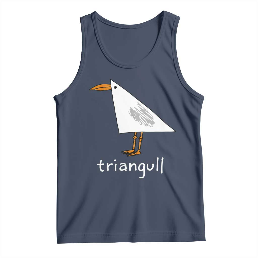 Triangull Funny Triangle Seagull Meme Tank Top Geometry Bird Pun Minimalist Coastal Graphic