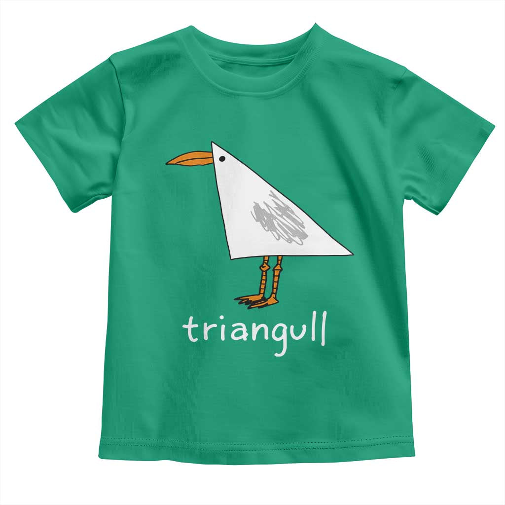 Triangull Funny Triangle Seagull Meme Toddler T Shirt Geometry Bird Pun Minimalist Coastal Graphic