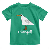 Triangull Funny Triangle Seagull Meme Toddler T Shirt Geometry Bird Pun Minimalist Coastal Graphic