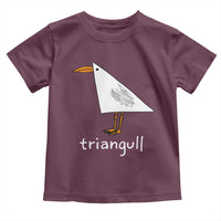 Triangull Funny Triangle Seagull Meme Toddler T Shirt Geometry Bird Pun Minimalist Coastal Graphic