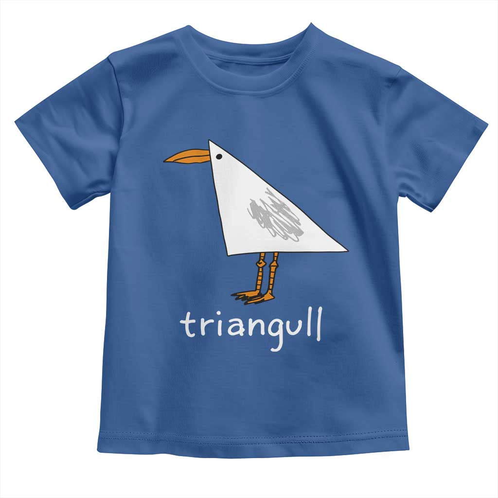 Triangull Funny Triangle Seagull Meme Toddler T Shirt Geometry Bird Pun Minimalist Coastal Graphic