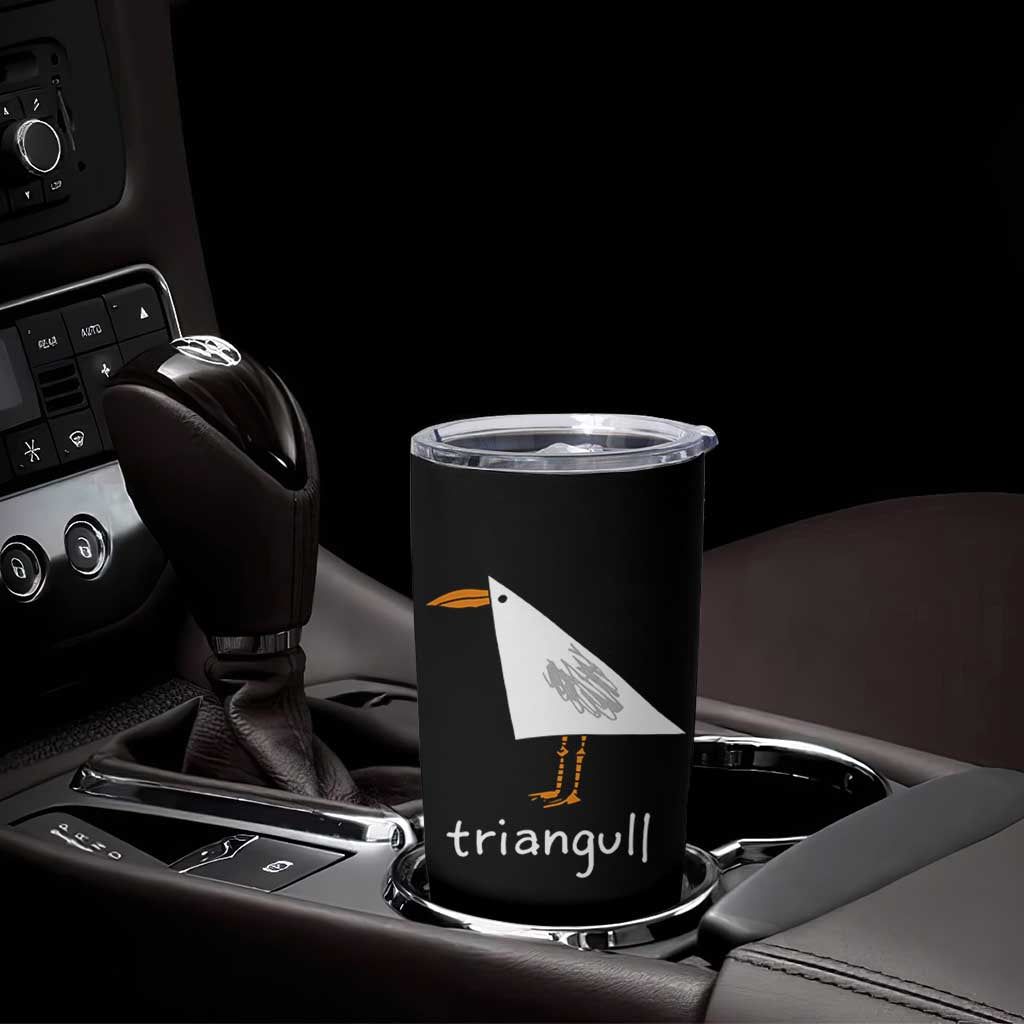 Triangull Funny Triangle Seagull Meme Tumbler Cup Geometry Bird Pun Minimalist Coastal Graphic