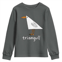 Triangull Funny Triangle Seagull Meme Youth Sweatshirt Geometry Bird Pun Minimalist Coastal Graphic
