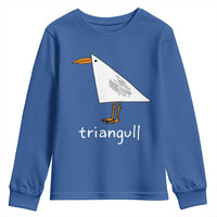 Triangull Funny Triangle Seagull Meme Youth Sweatshirt Geometry Bird Pun Minimalist Coastal Graphic