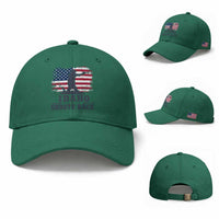 Idaho Shoots Back Distressed American Flag Baseball Cap Cowboy Gunslinger Graphic