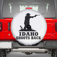 Idaho Shoots Back Minimalist Gunslinger Silhouette State Pride Graphic Spare Tire Cover
