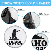 Idaho Shoots Back Minimalist Gunslinger Silhouette State Pride Graphic Spare Tire Cover