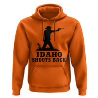 Idaho Shoots Back Minimalist Gunslinger Silhouette State Pride Graphic Hoodie