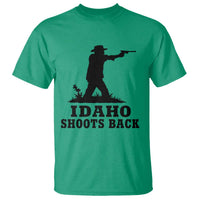 Idaho Shoots Back Minimalist Gunslinger Silhouette State Pride Graphic T Shirt