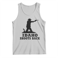Idaho Shoots Back Minimalist Gunslinger Silhouette State Pride Graphic Tank Top