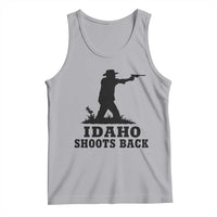 Idaho Shoots Back Minimalist Gunslinger Silhouette State Pride Graphic Tank Top