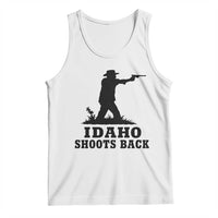 Idaho Shoots Back Minimalist Gunslinger Silhouette State Pride Graphic Tank Top