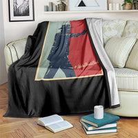 Idaho Shoots Back Vintage Pop Art Poster Style Graphic Throw Blanket