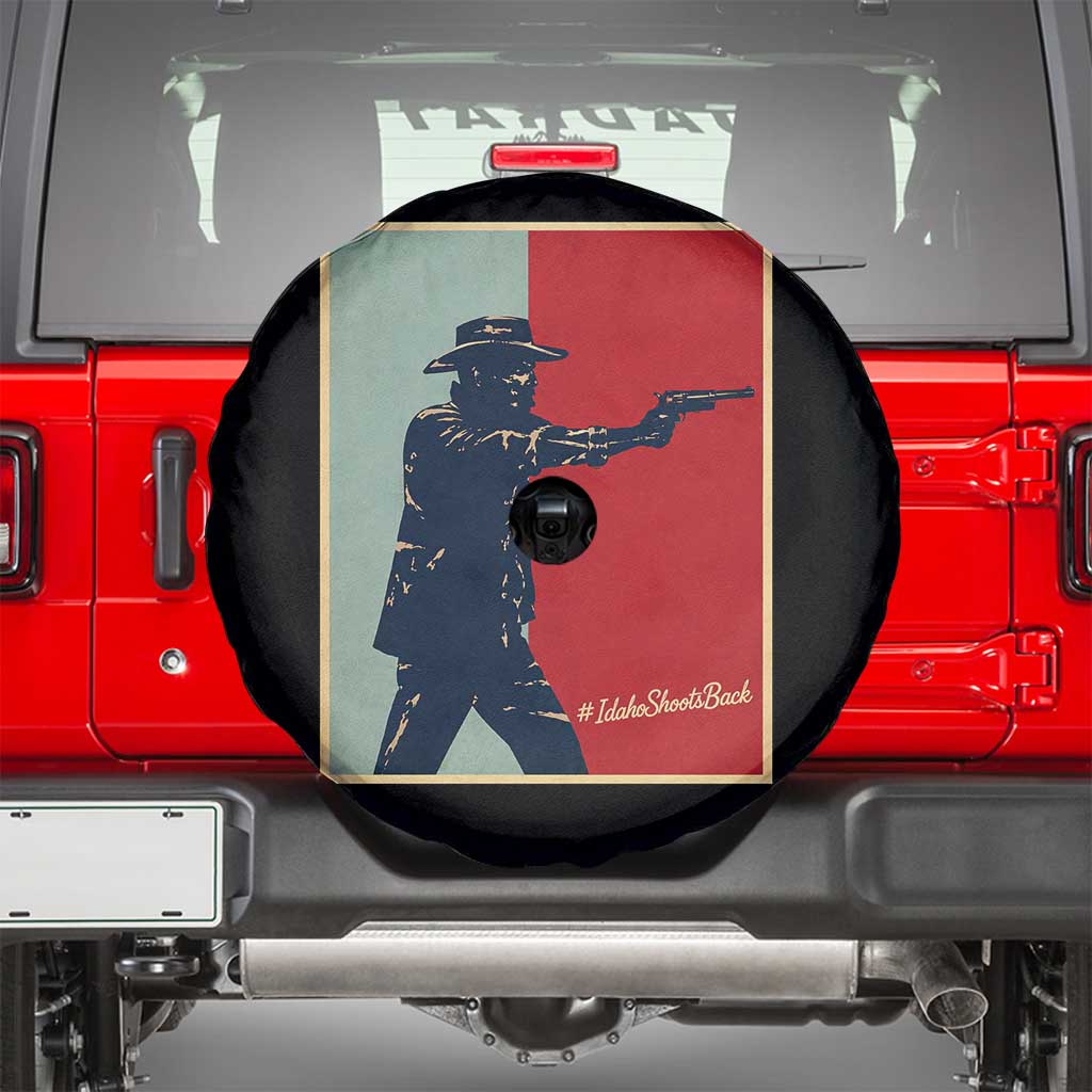 Idaho Shoots Back Vintage Pop Art Poster Style Graphic Spare Tire Cover