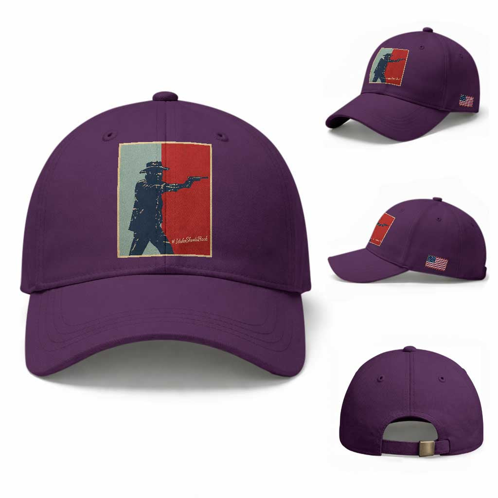 Idaho Shoots Back Vintage Pop Art Poster Style Graphic Baseball Cap