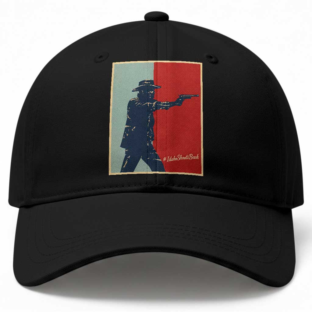 Idaho Shoots Back Vintage Pop Art Poster Style Graphic Baseball Cap
