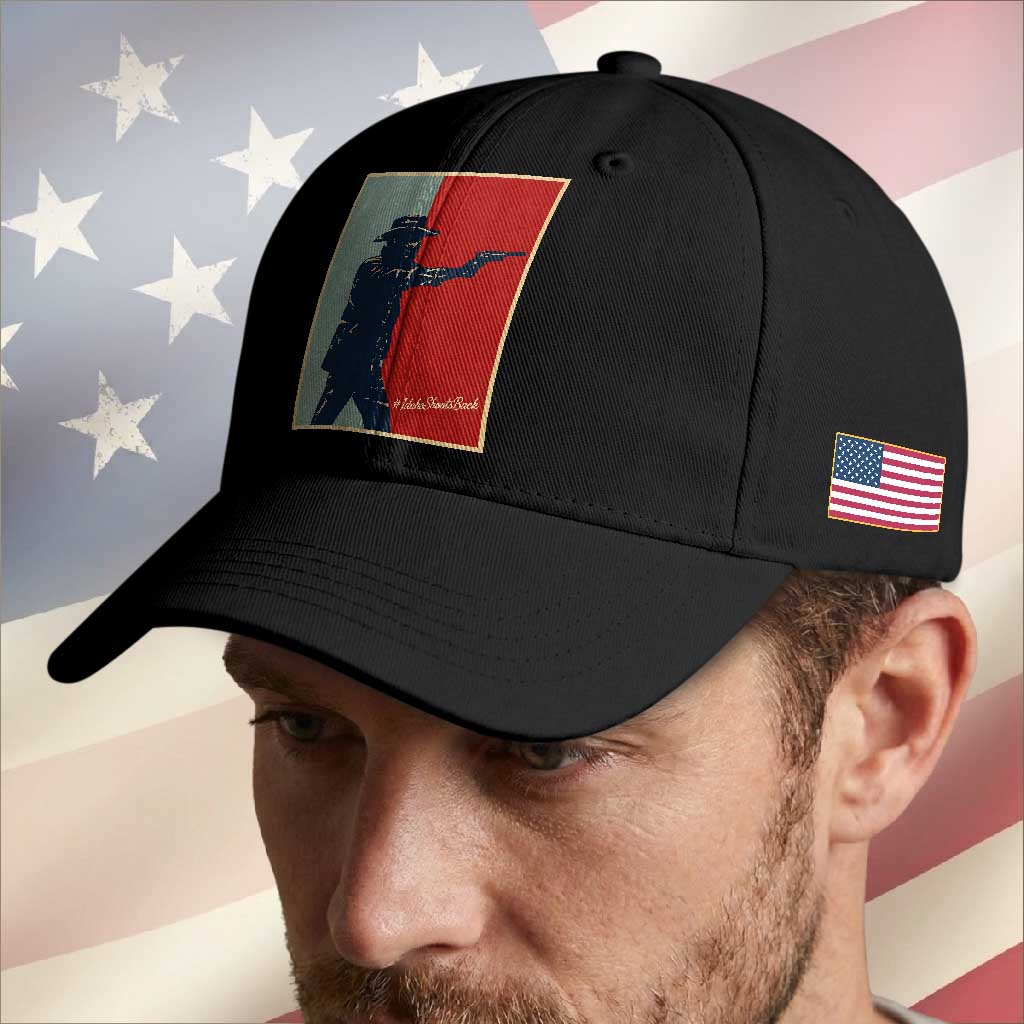 Idaho Shoots Back Vintage Pop Art Poster Style Graphic Baseball Cap