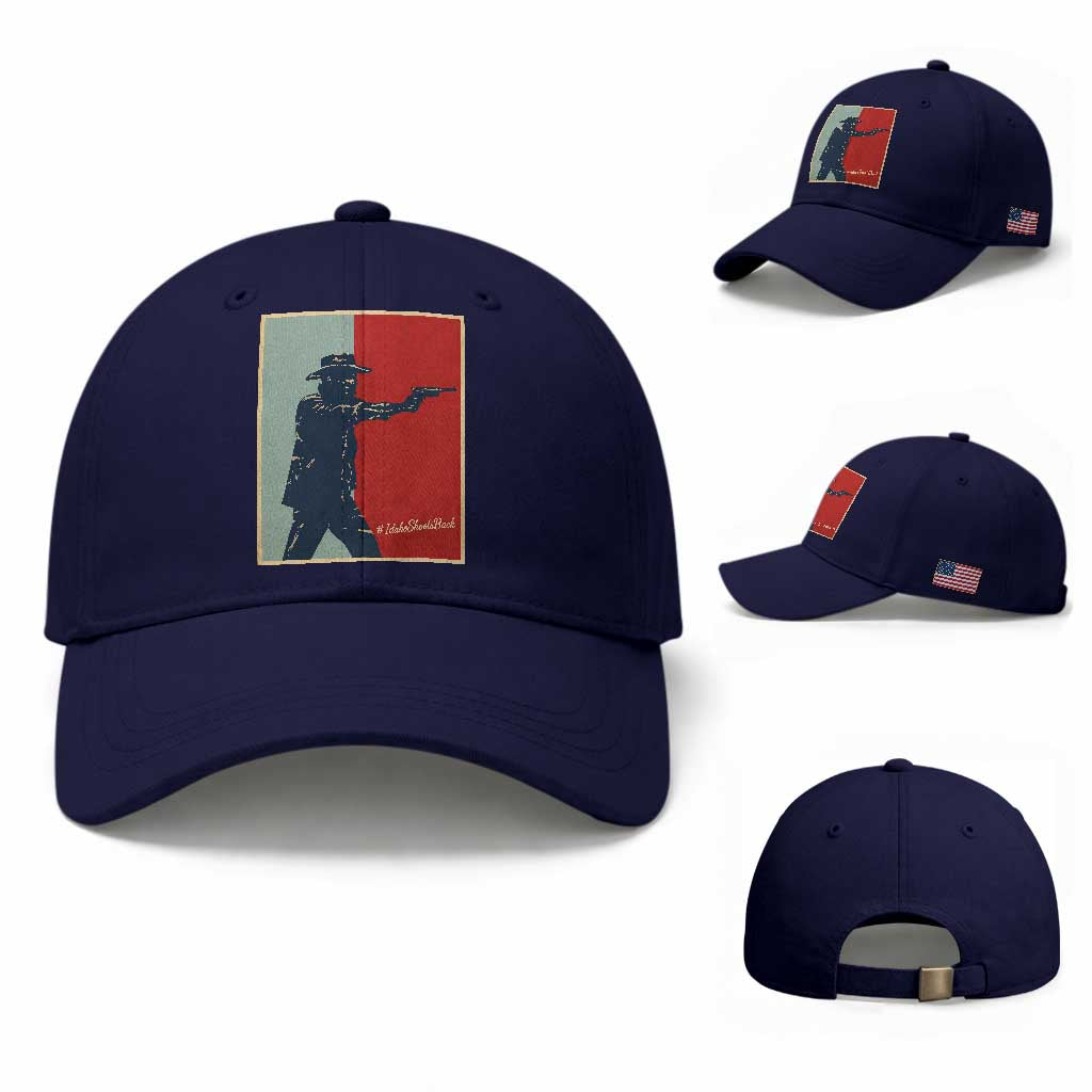 Idaho Shoots Back Vintage Pop Art Poster Style Graphic Baseball Cap