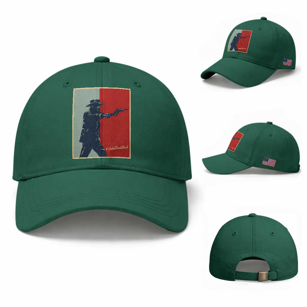 Idaho Shoots Back Vintage Pop Art Poster Style Graphic Baseball Cap