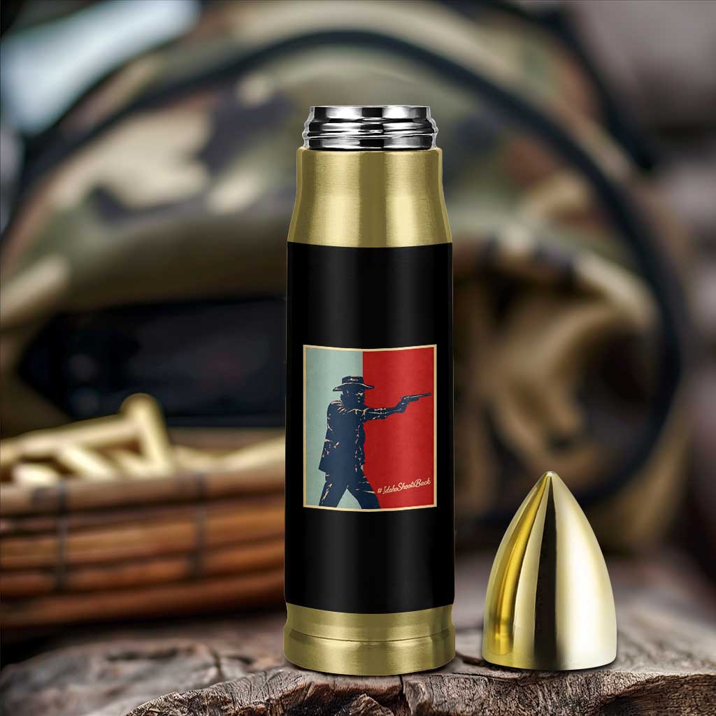 Idaho Shoots Back Vintage Pop Art Poster Style Graphic Bullet Tumbler