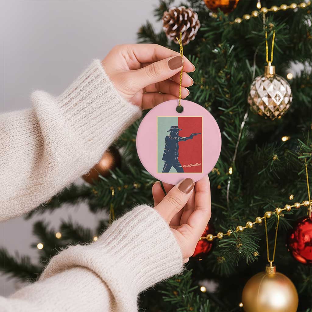 Idaho Shoots Back Vintage Pop Art Poster Style Graphic Ceramic Ornament