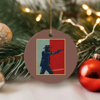 Idaho Shoots Back Vintage Pop Art Poster Style Graphic Ceramic Ornament