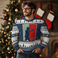 Idaho Shoots Back Vintage Pop Art Poster Style Graphic Ugly Christmas Sweater