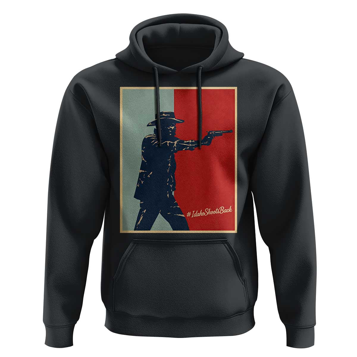 Idaho Shoots Back Vintage Pop Art Poster Style Graphic Hoodie