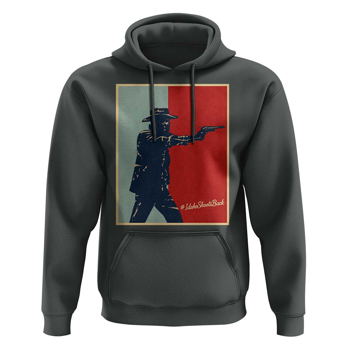Idaho Shoots Back Vintage Pop Art Poster Style Graphic Hoodie
