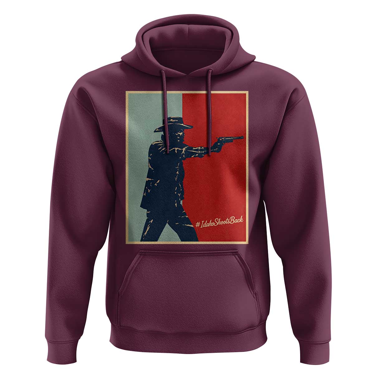 Idaho Shoots Back Vintage Pop Art Poster Style Graphic Hoodie