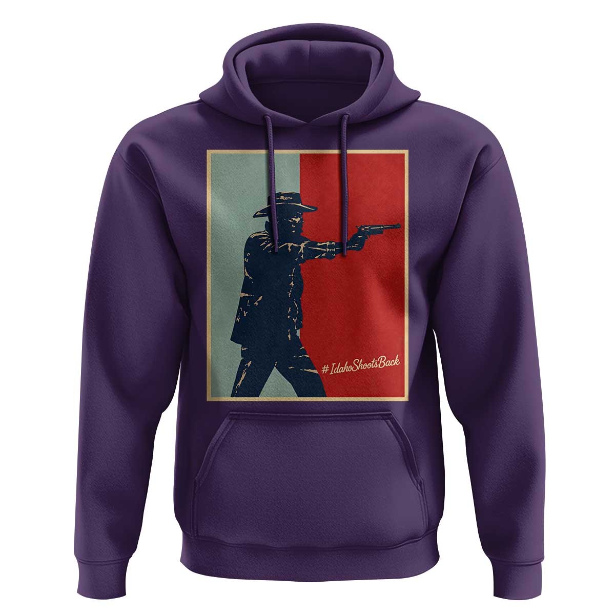 Idaho Shoots Back Vintage Pop Art Poster Style Graphic Hoodie