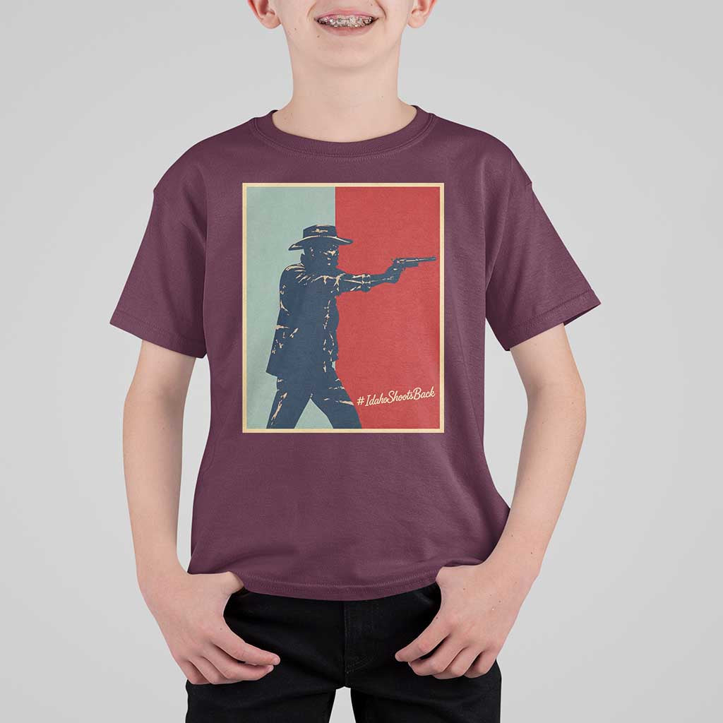 Idaho Shoots Back Vintage Pop Art Poster Style Graphic T Shirt For Kid