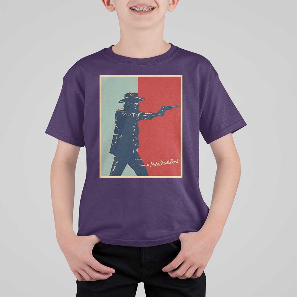 Idaho Shoots Back Vintage Pop Art Poster Style Graphic T Shirt For Kid