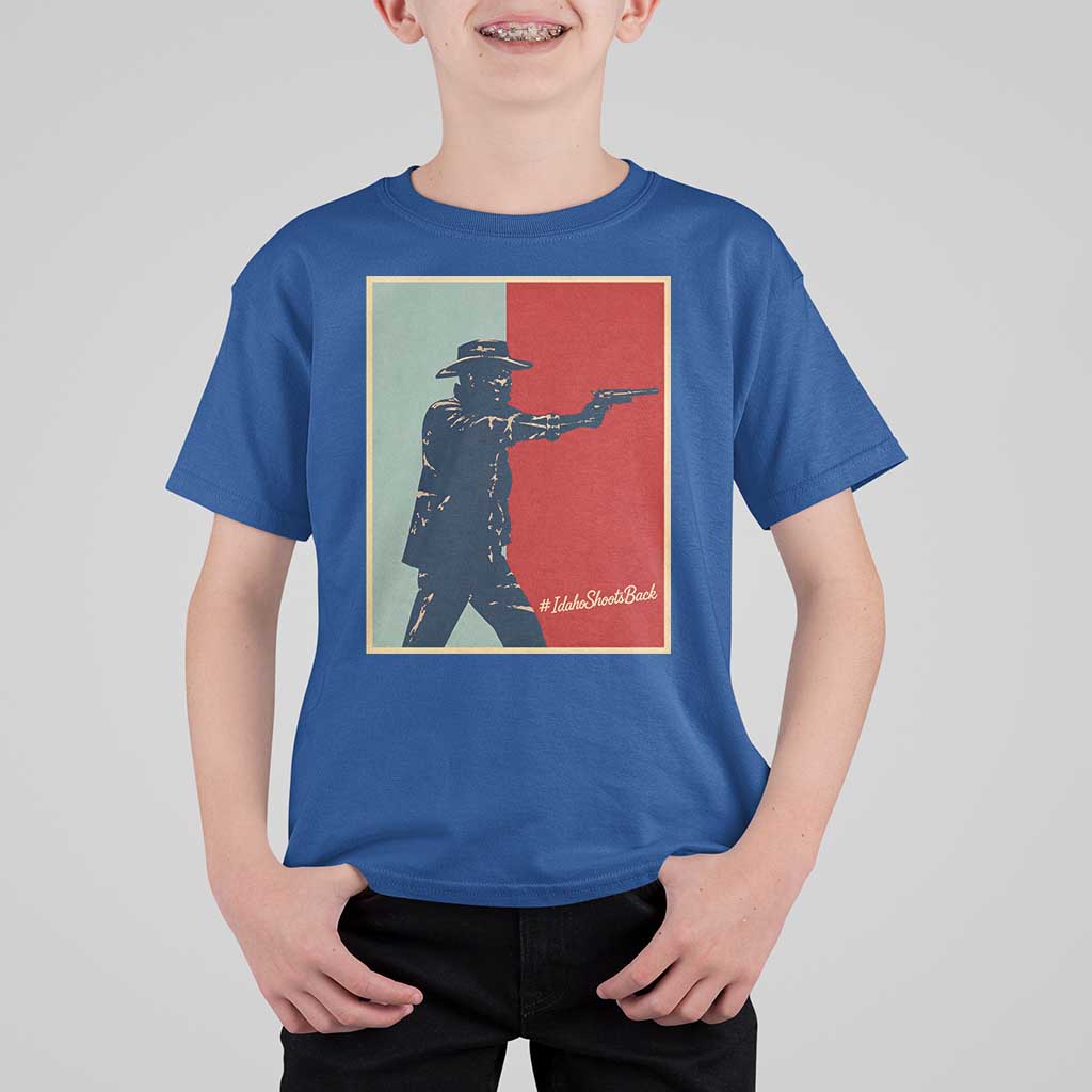 Idaho Shoots Back Vintage Pop Art Poster Style Graphic T Shirt For Kid