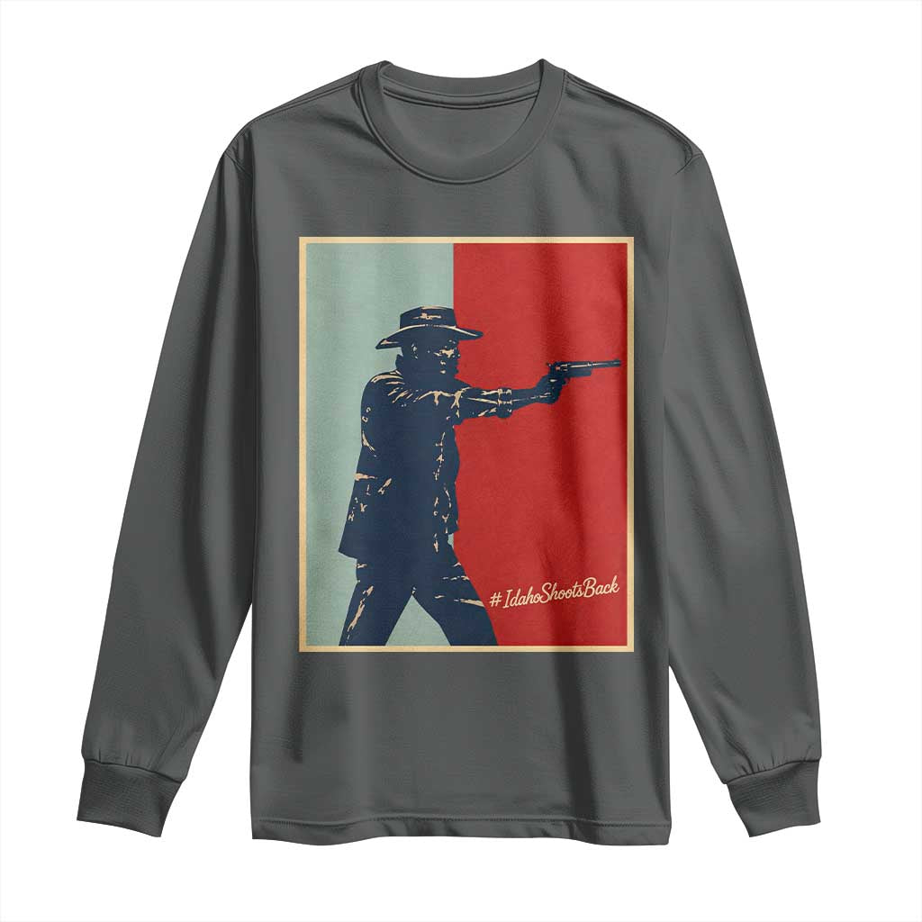 Idaho Shoots Back Vintage Pop Art Poster Style Graphic Long Sleeve Shirt