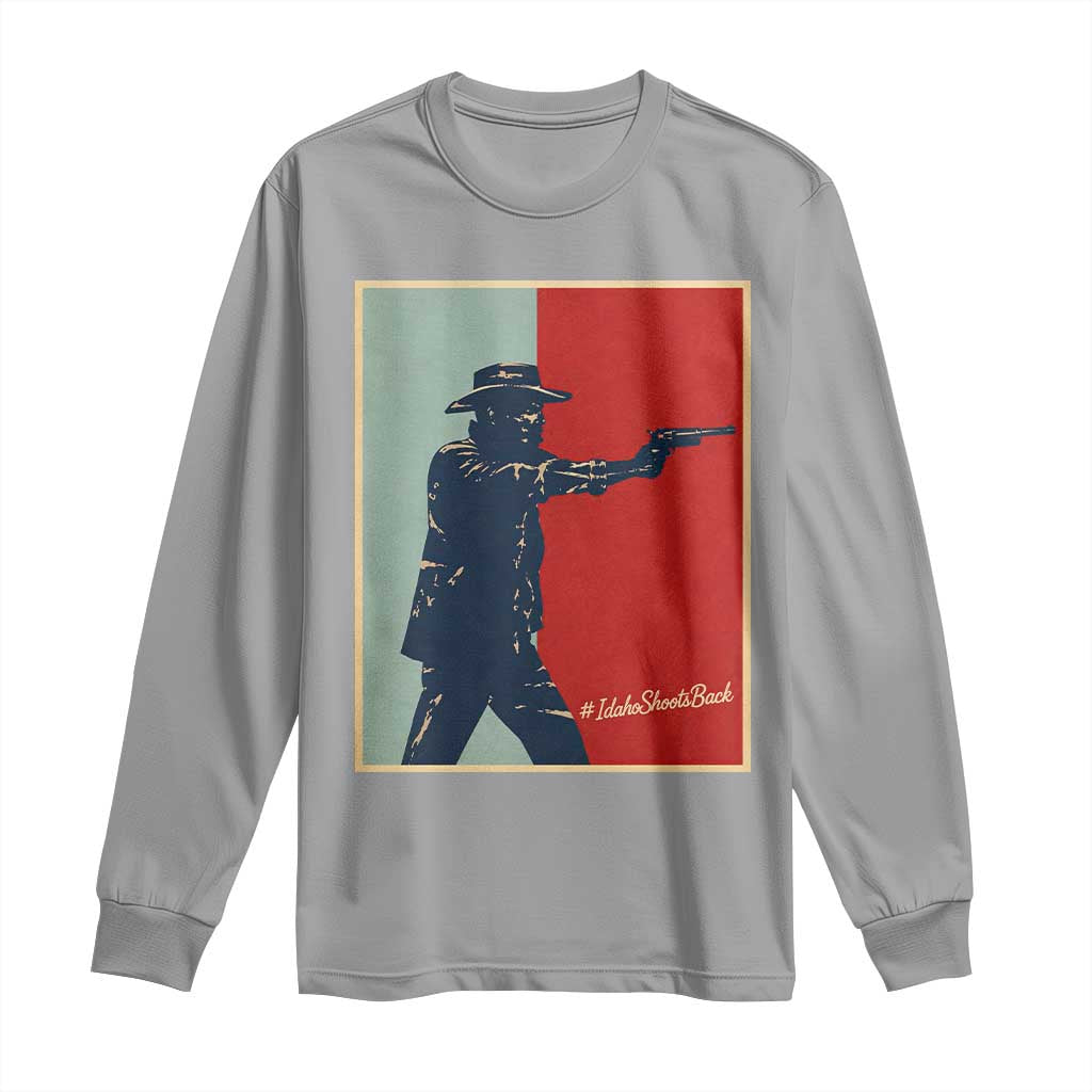 Idaho Shoots Back Vintage Pop Art Poster Style Graphic Long Sleeve Shirt